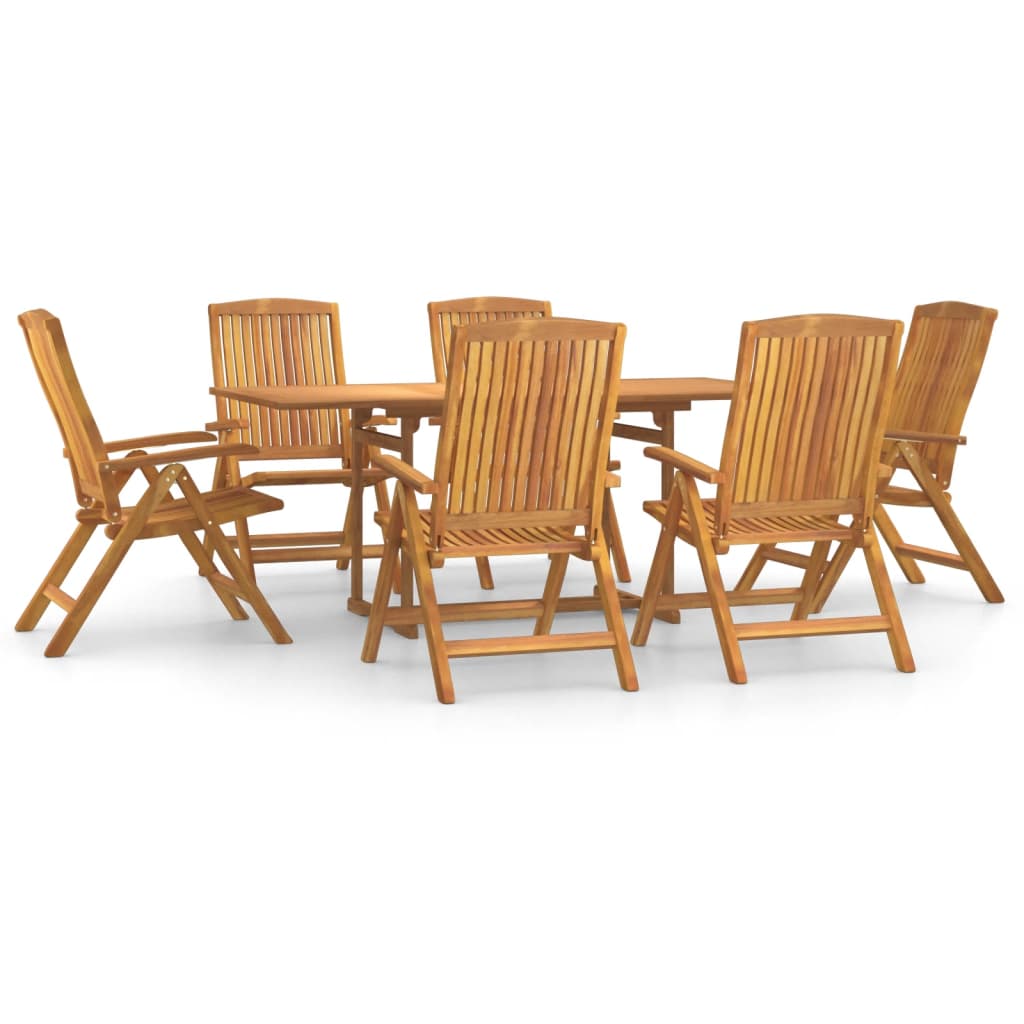 vidaXL Ensemble à manger de jardin 7 pcs Bois de teck solide