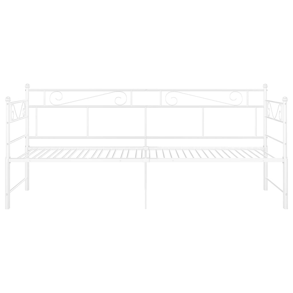 vidaXL Cadre de canapé-lit extensible sans matelas blanc 90x200 cm