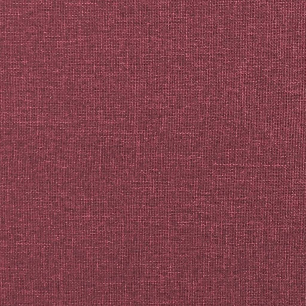 vidaXL Ensemble de canapés 4 pcs avec coussins rouge bordeaux tissu