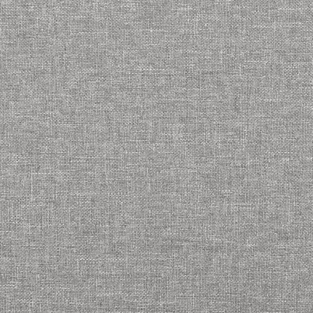 vidaXL Sommier à lattes de lit et matelas gris clair 120x190 cm tissu