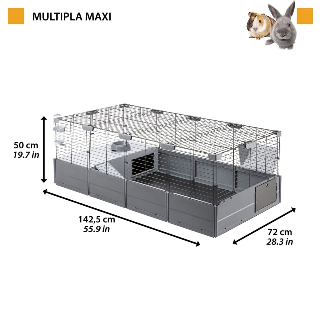 Ferplast Cage à lapin Multipla Maxi 142,5x72x50 cm Noir