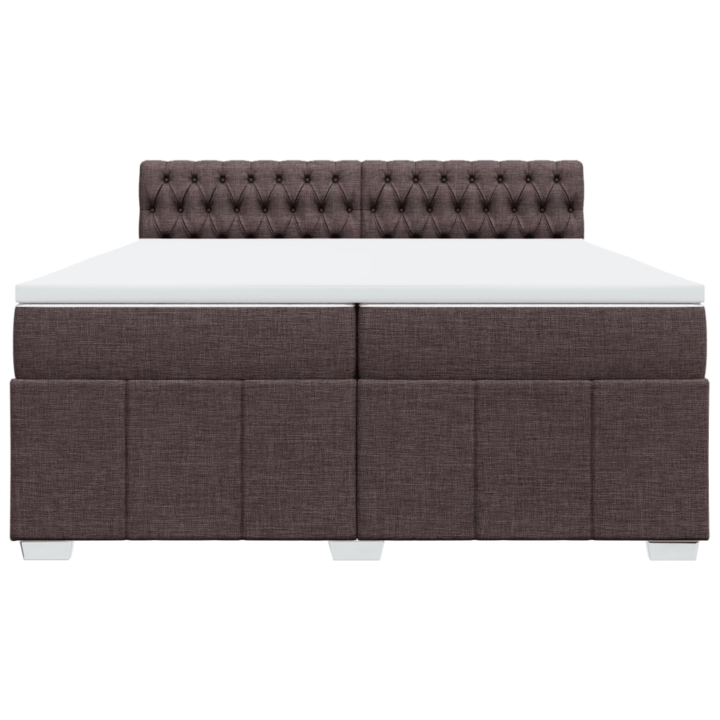 vidaXL Sommier à lattes de lit avec matelas Marron foncé 200x200 cm