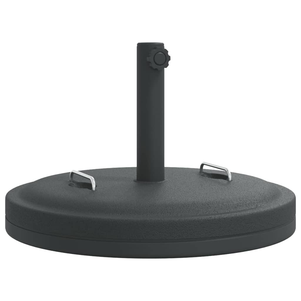 vidaXL Base de parasol avec poignées pour mâts Ø38 / 48 mm 25 kg rond