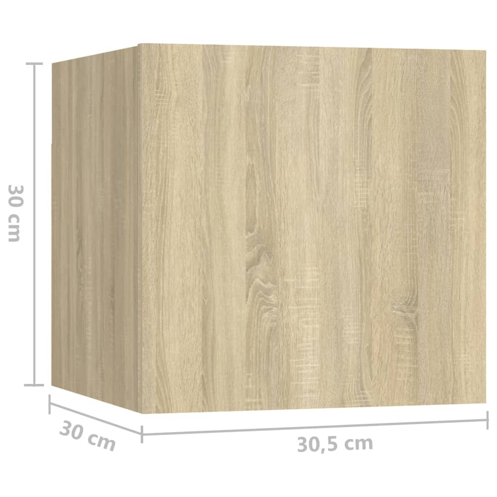 vidaXL Table de chevet Chêne sonoma 30,5x30x30 cm Bois d'ingénierie