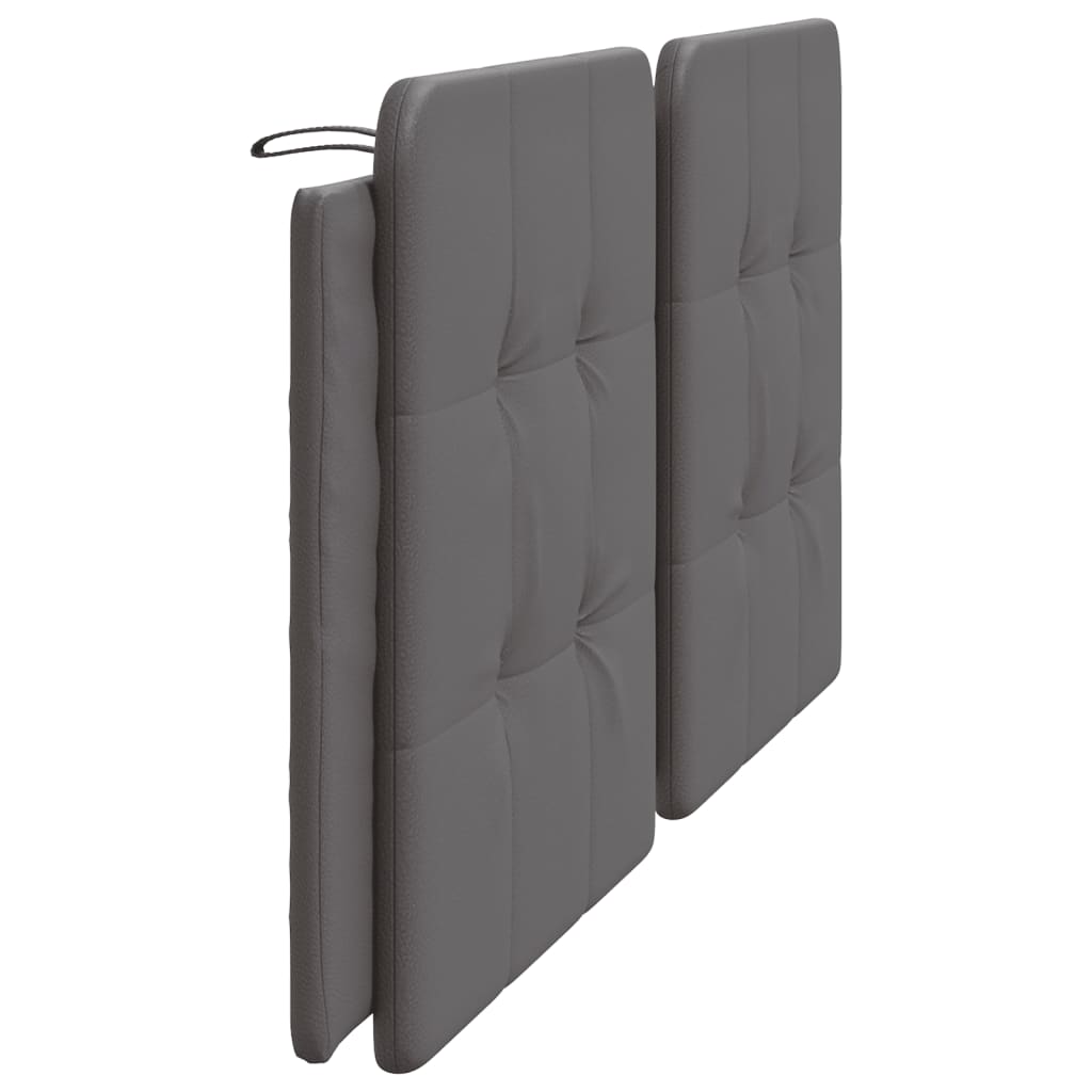 vidaXL Coussin de tête de lit gris 200 cm similicuir