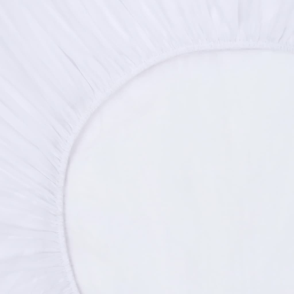 vidaXL Draps-housses imperméables 2 pcs Coton 100x200 cm Blanc