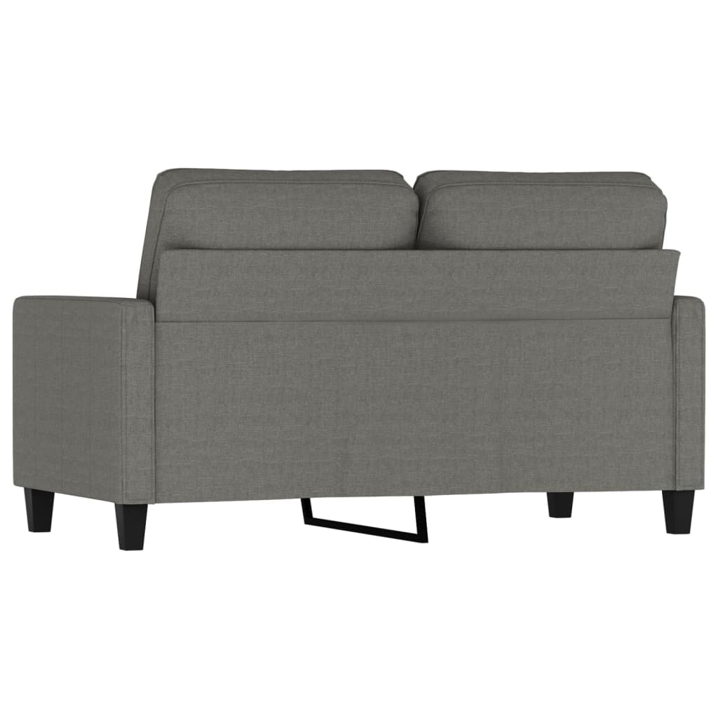 vidaXL Canapé à 2 places Gris foncé 120 cm Tissu