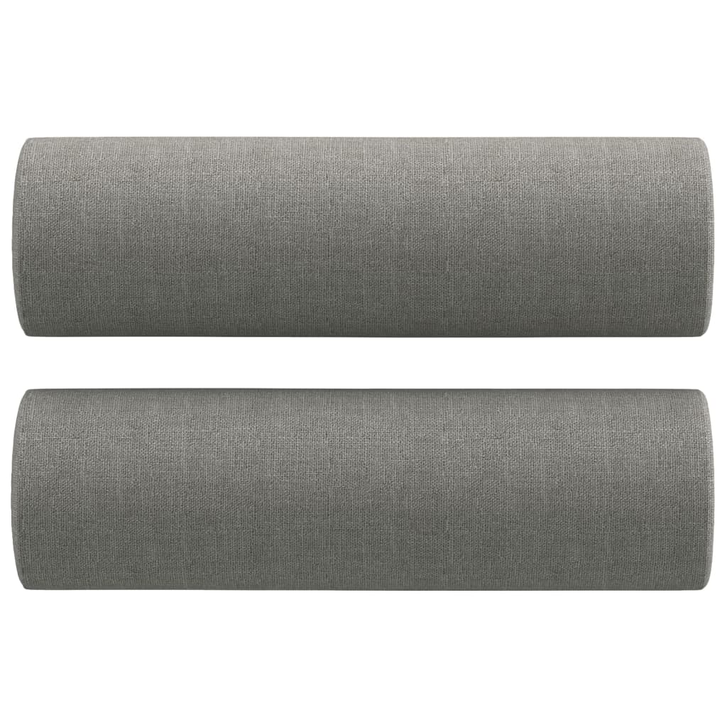 vidaXL Canapé 3 places et oreillers et coussins Gris foncé 210cm Tissu