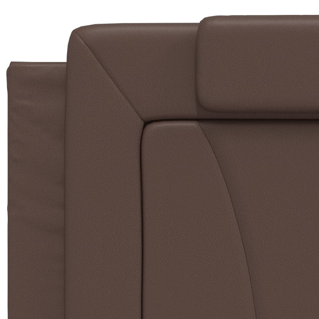 vidaXL Coussin de tête de lit marron 200 cm similicuir