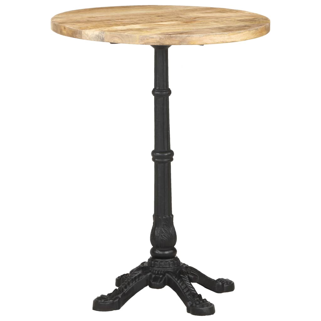 vidaXL Table de bistro Ø60x76 cm Bois de manguier brut