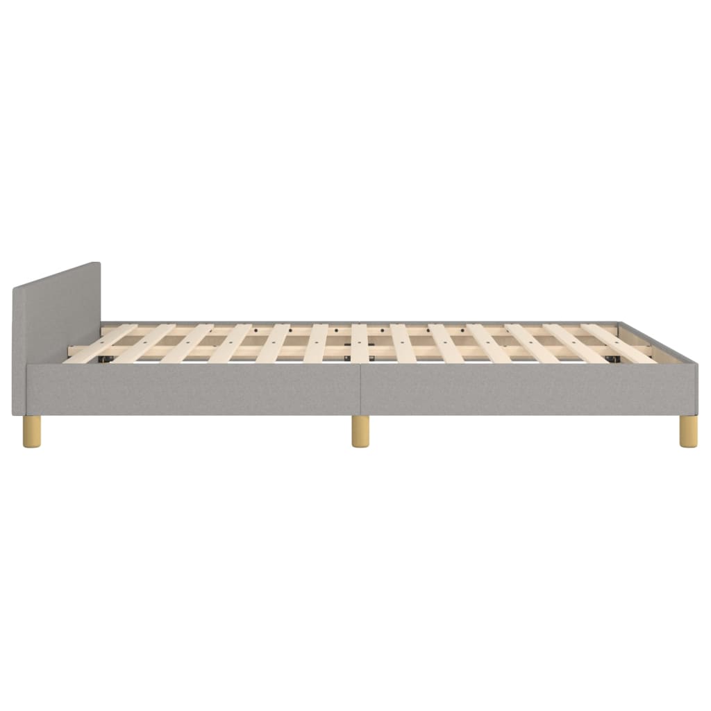 vidaXL Cadre de lit sans matelas gris clair 140x190 cm tissu