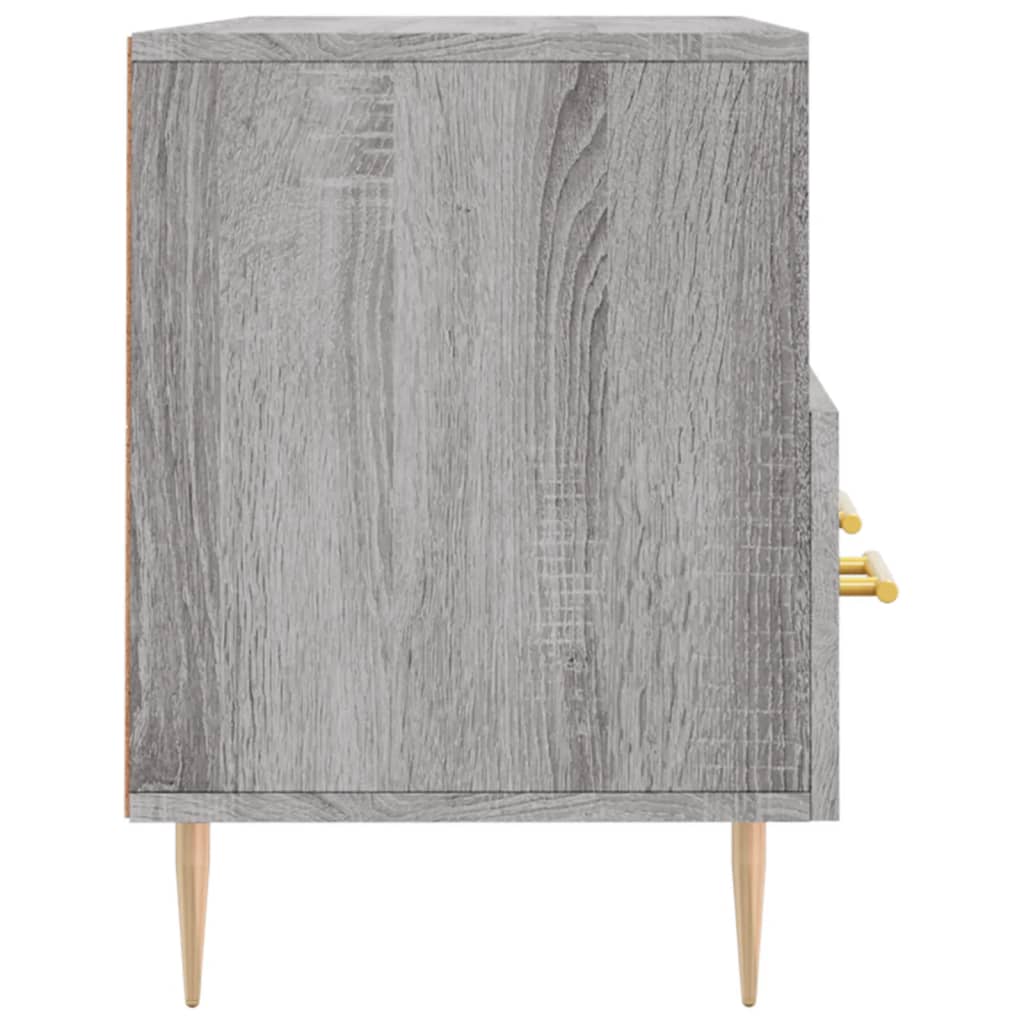 vidaXL Meuble TV sonoma gris 102x36x50 cm bois d'ingénierie