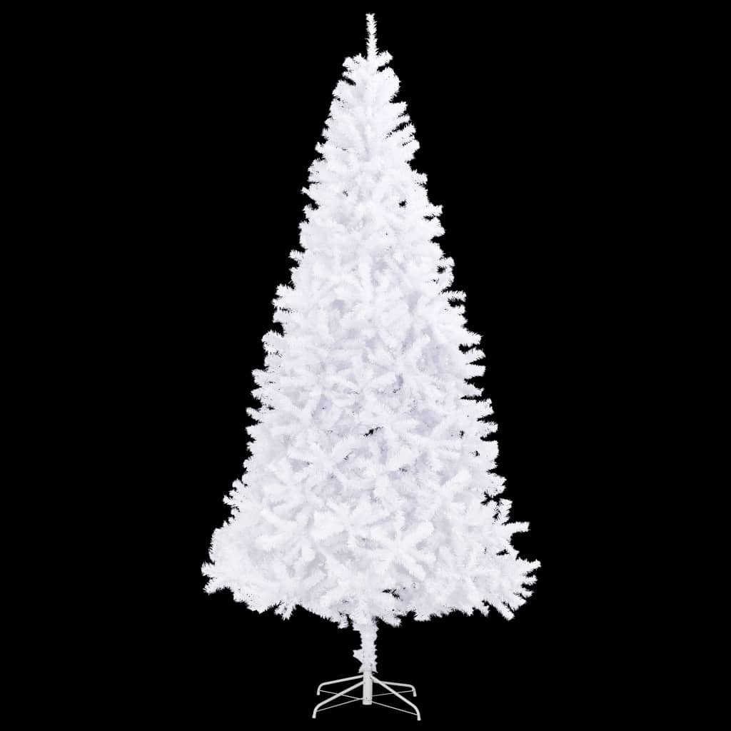 vidaXL Arbre de Noël artificiel pré-éclairé 300 cm blanc