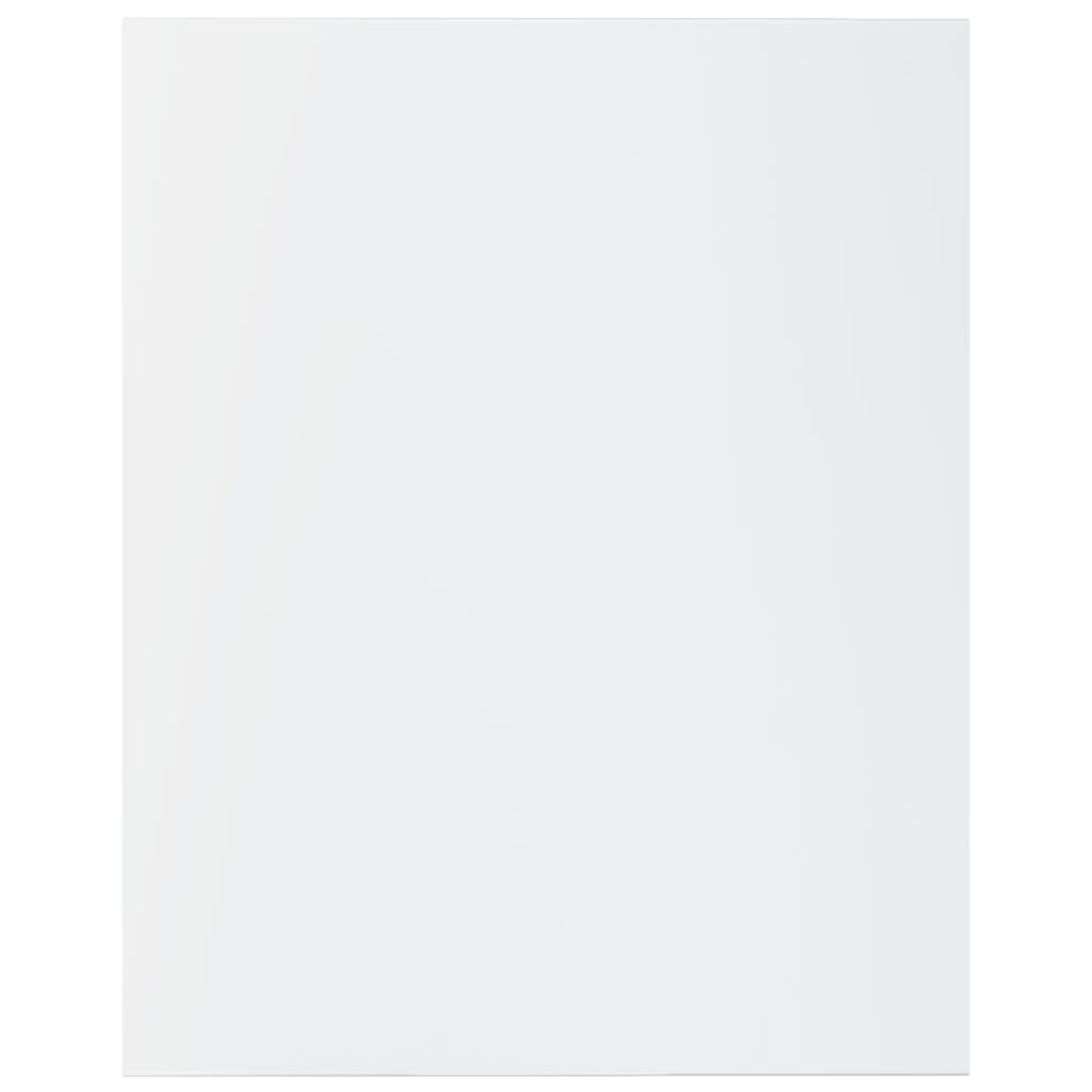 vidaXL Panneaux bibliothèque 8pcs Blanc brillant 40x50x1,5cm Aggloméré