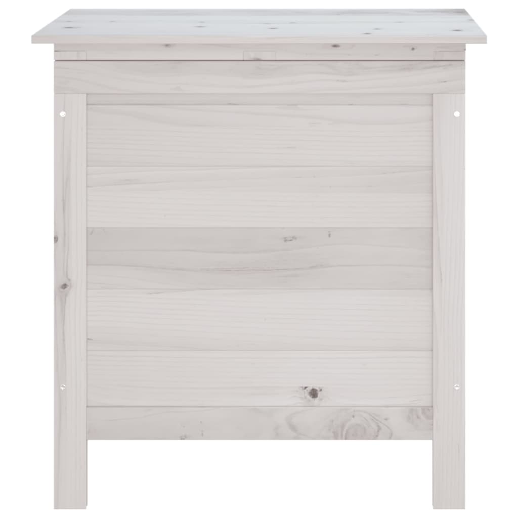 vidaXL Boîte de rangement de jardin blanc bois massif de sapin