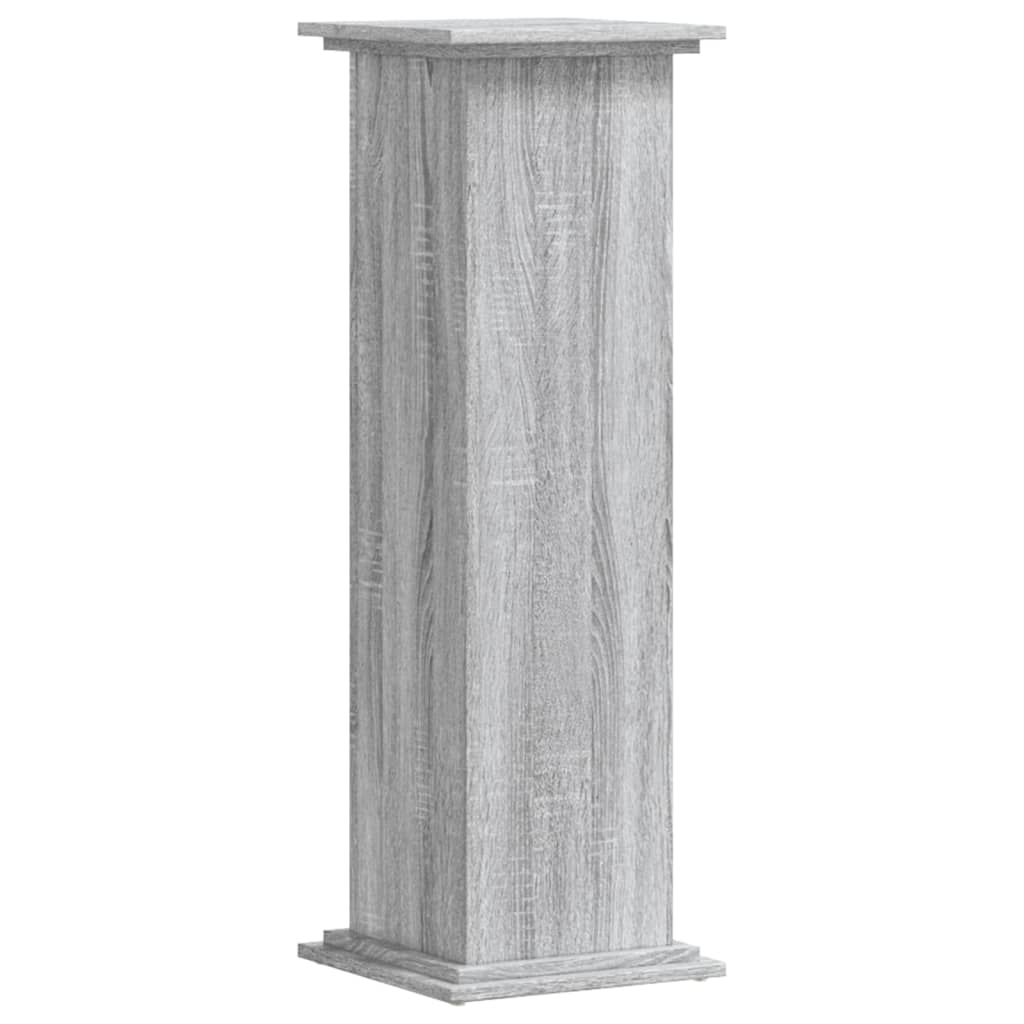 vidaXL Support pour plantes sonoma gris 33x33x100 cm bois d'ingénierie