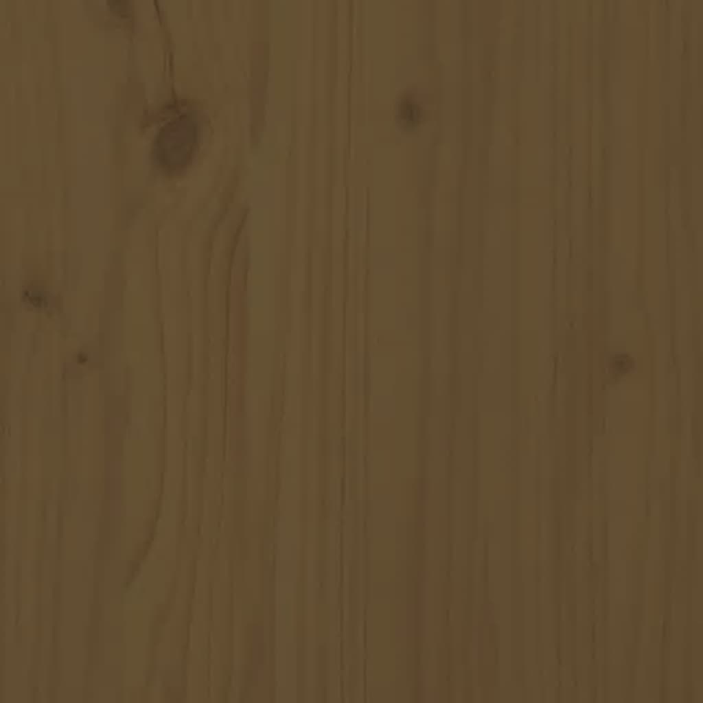 vidaXL Lit de jour marron miel bois de pin massif 90x200 cm