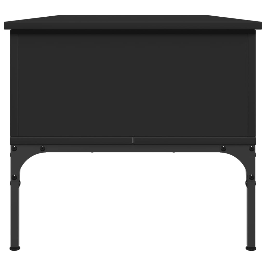 vidaXL Table basse noir 100x50x45 cm bois d'ingénierie et métal