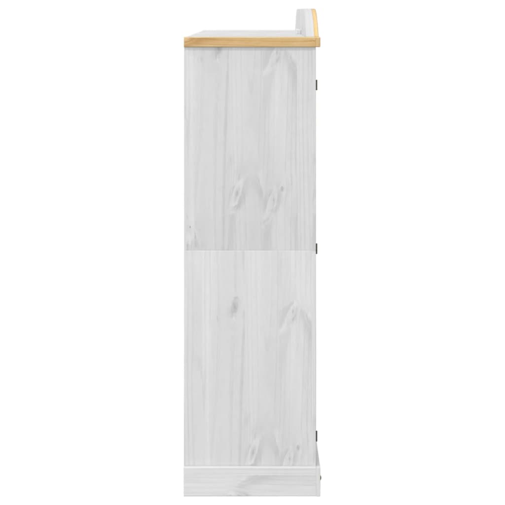 vidaXL Garde-robe Corona blanc 194x52x186 cm bois de pin massif