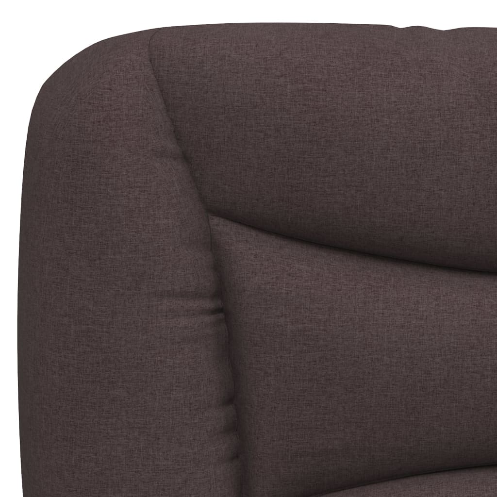 vidaXL Coussin de tête de lit marron foncé 80 cm tissu