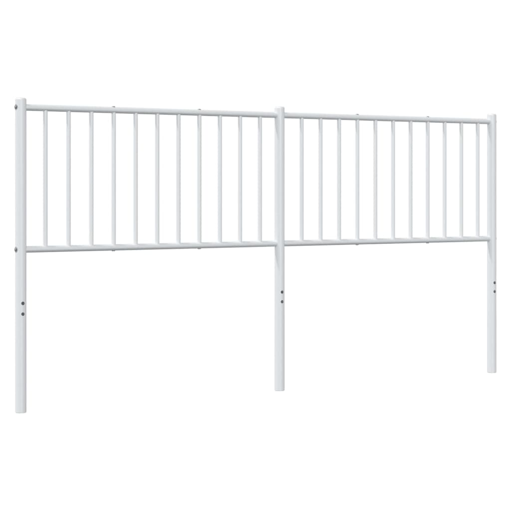 vidaXL Tête de lit métal blanc 180 cm