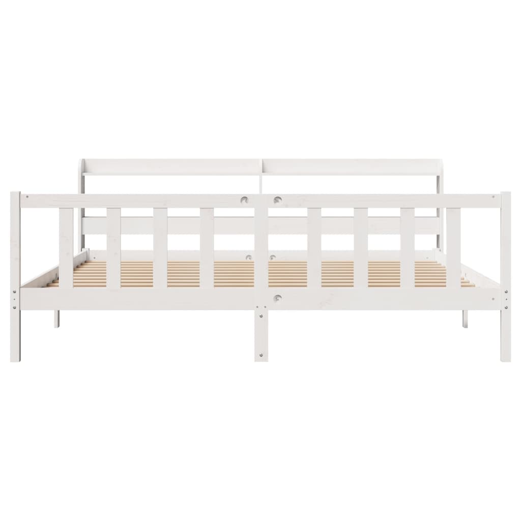 vidaXL Cadre de lit sans matelas blanc 180x200 cm bois massif de pin