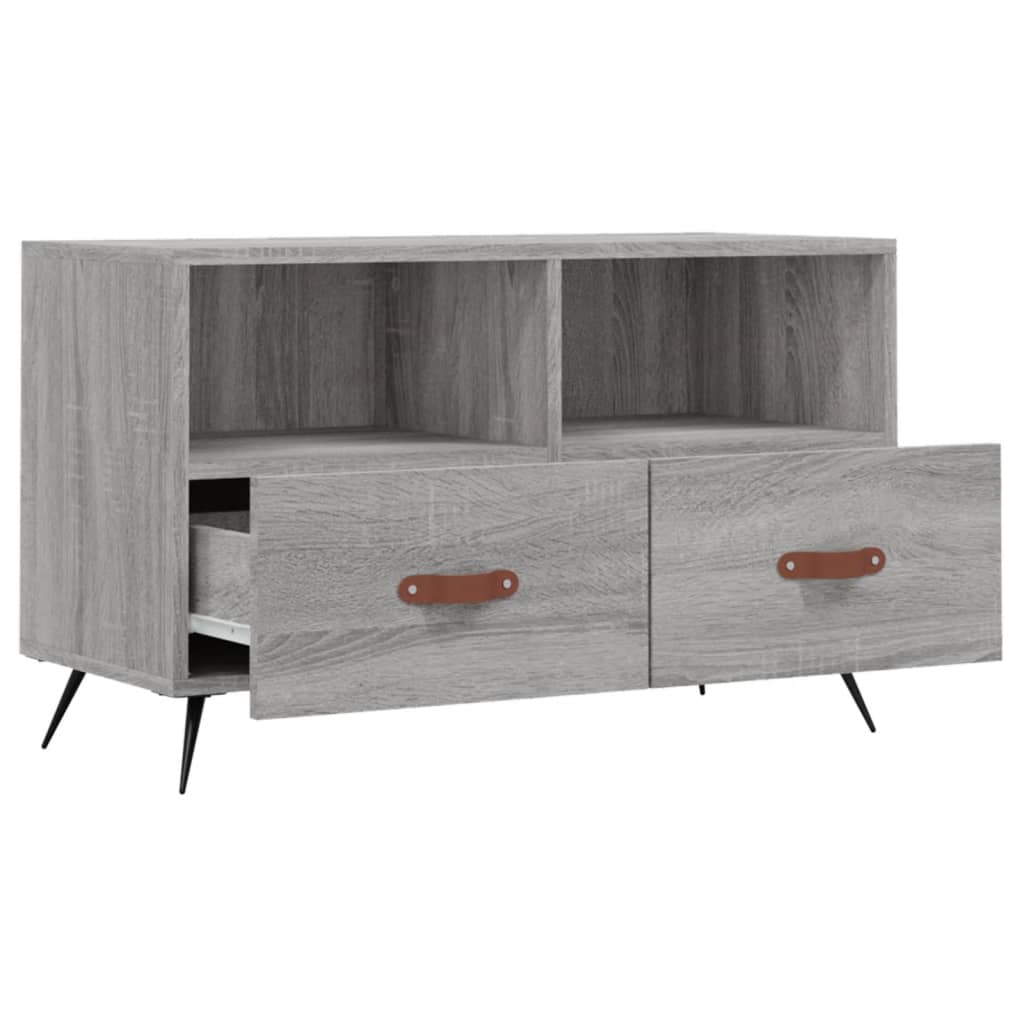 vidaXL Meuble TV Sonoma gris 80x36x50 cm Bois d'ingénierie