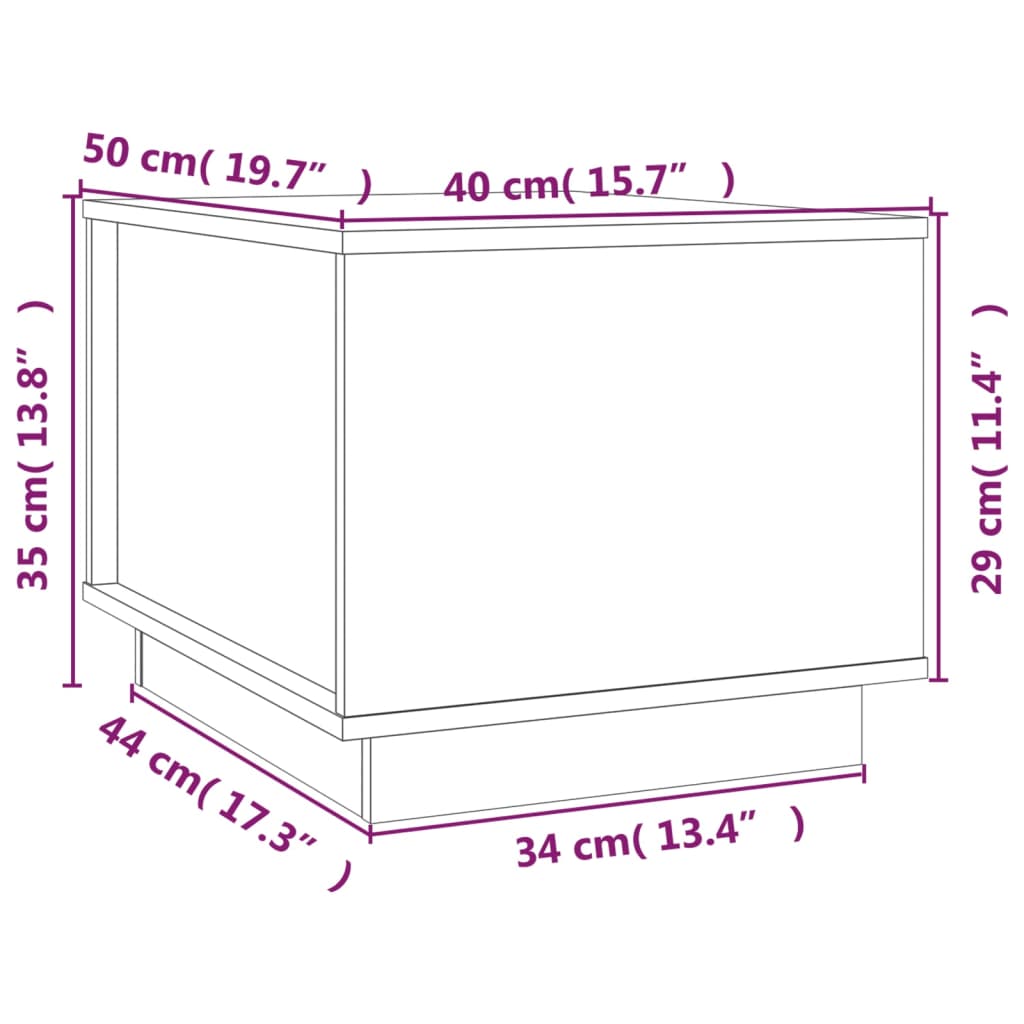 vidaXL Table basse 40x50x35 cm Bois massif de pin