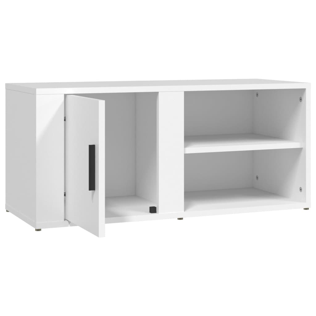 vidaXL Meubles TV 2 pcs Blanc 80x31,5x36 cm Bois d'ingénierie