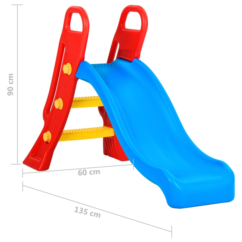 vidaXL Toboggan pliable pour enfants 135 cm Multicolore