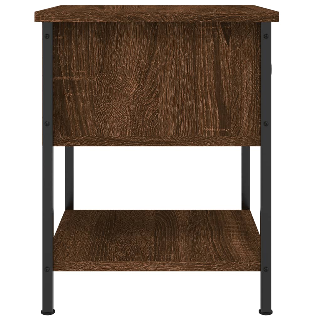 vidaXL Tables de chevet 2 pcs chêne marron 34x35,5x45 cm