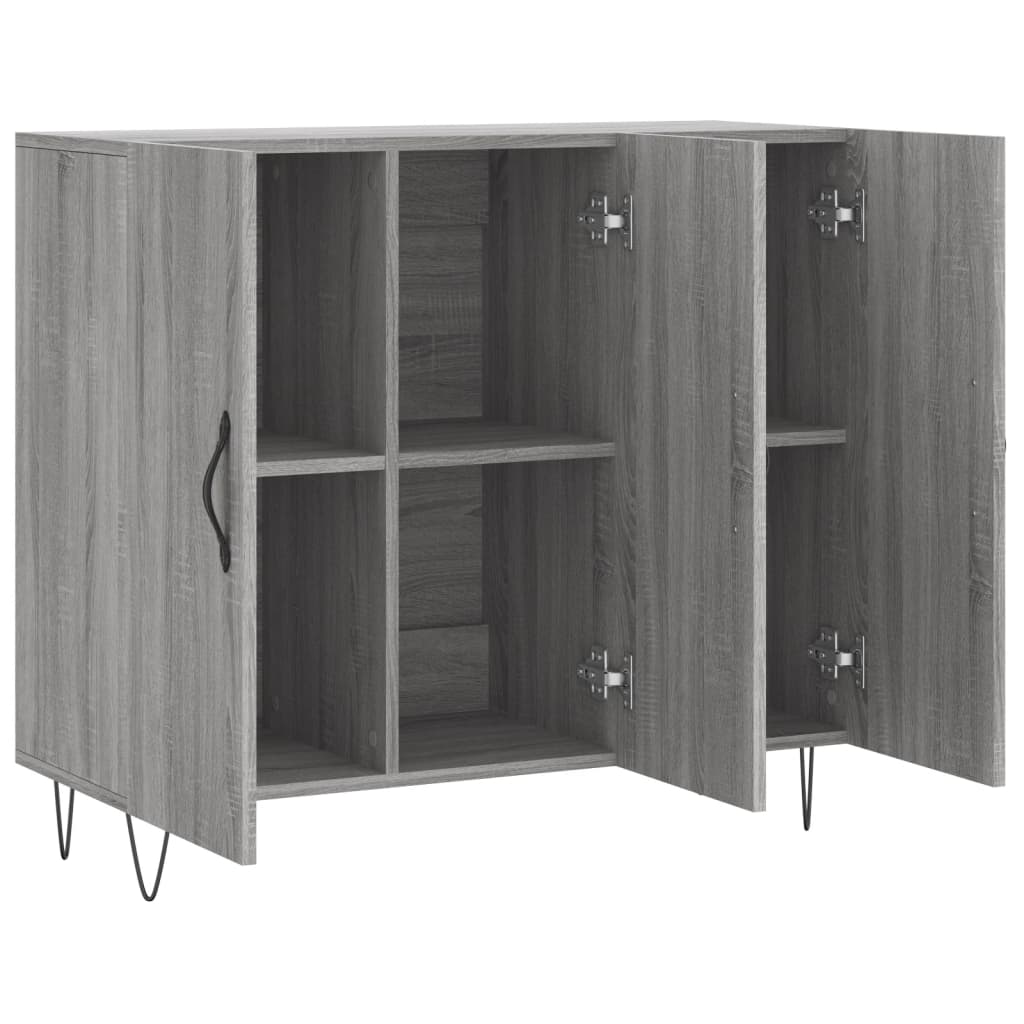 vidaXL Buffet sonoma gris 90x34x80 cm bois d'ingénierie