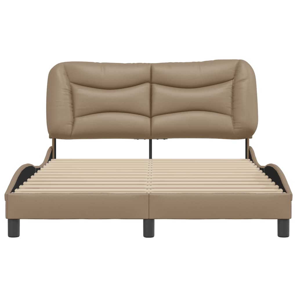 VidaXL Cadre de lit sans matelas cappuccino 140x200 cm similicuir