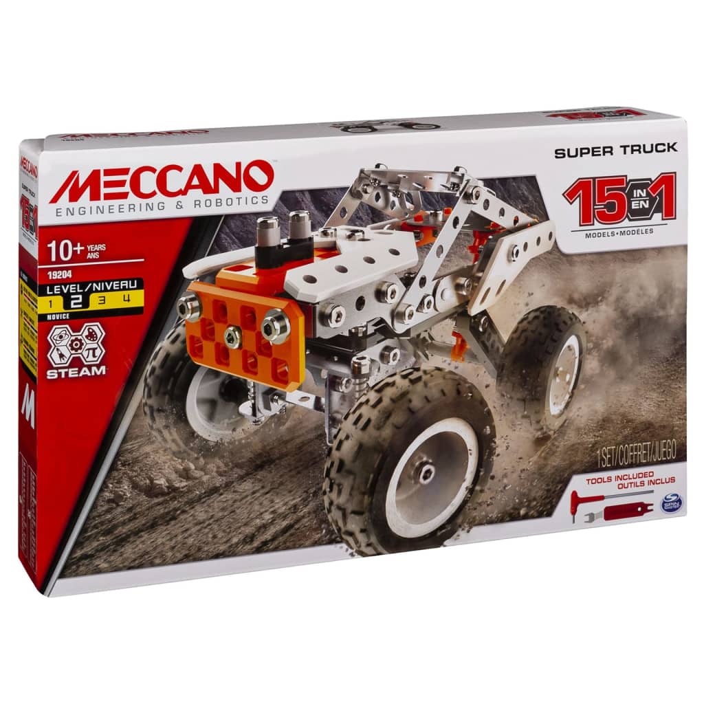 Meccano Ensemble de modèles jouet 15 en 1 Super Truck
