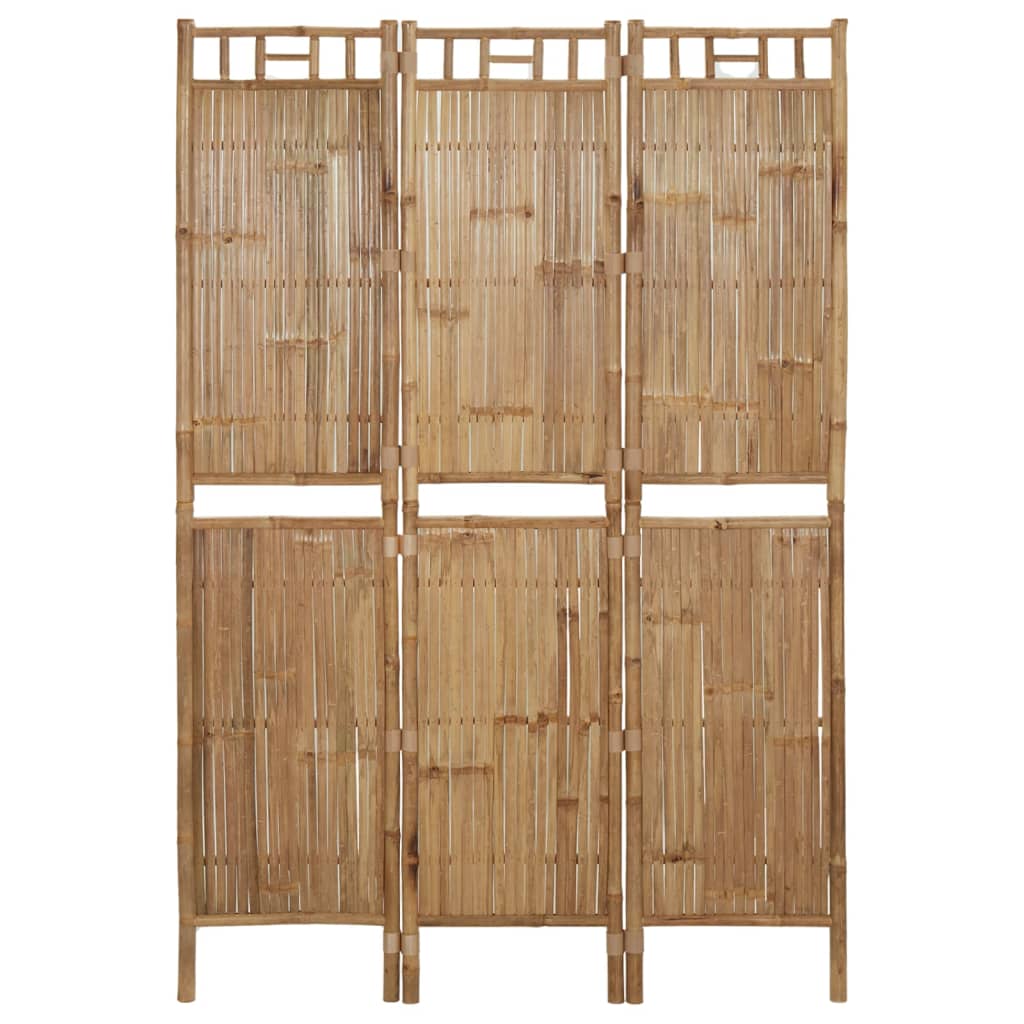 vidaXL Cloison de séparation 3 panneaux Bambou 120x180 cm