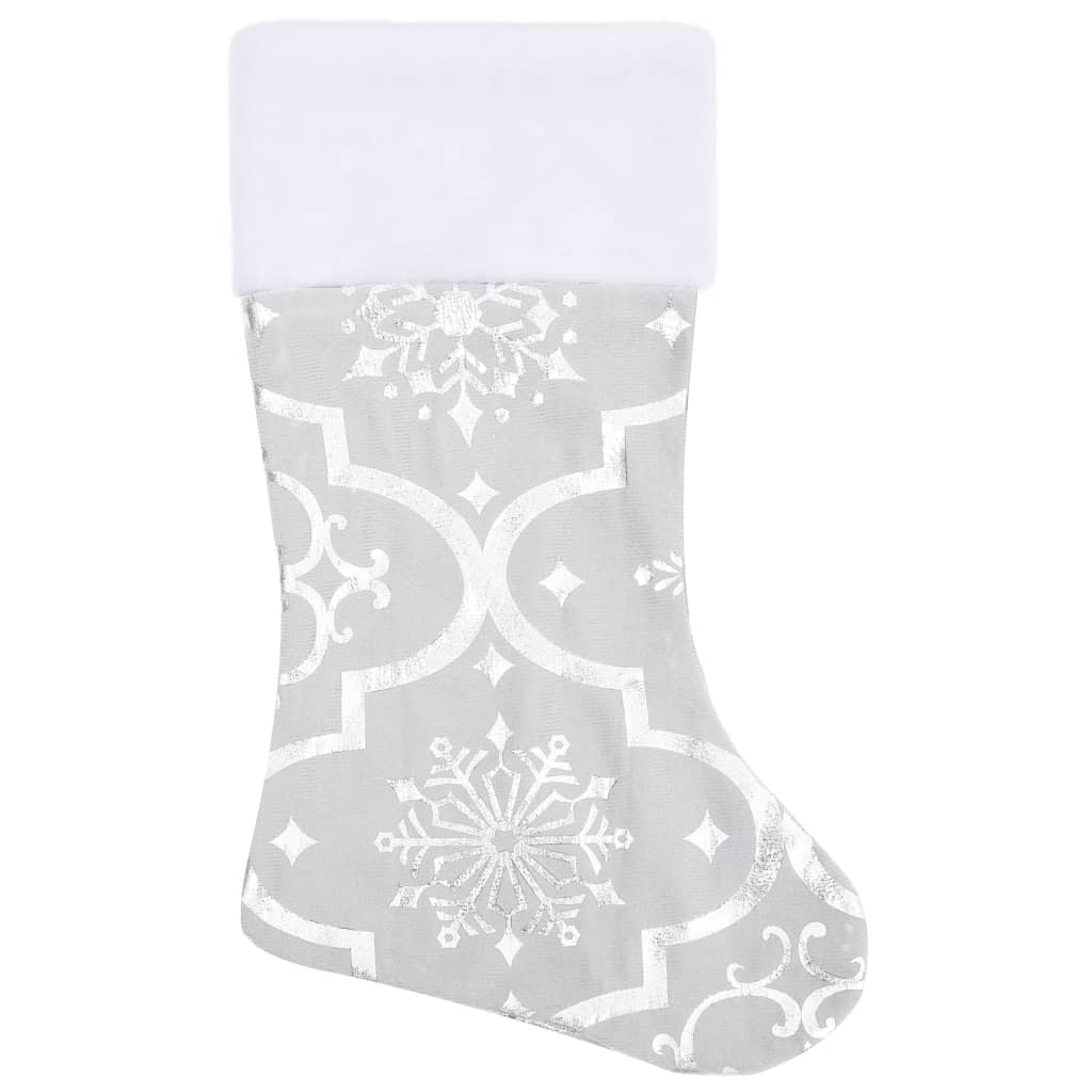vidaXL Jupe de sapin de Noël de luxe avec chaussette Blanc 90 cm Tissu