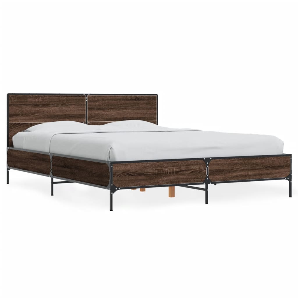 vidaXL Cadre de lit sans matelas chêne marron 120x200 cm