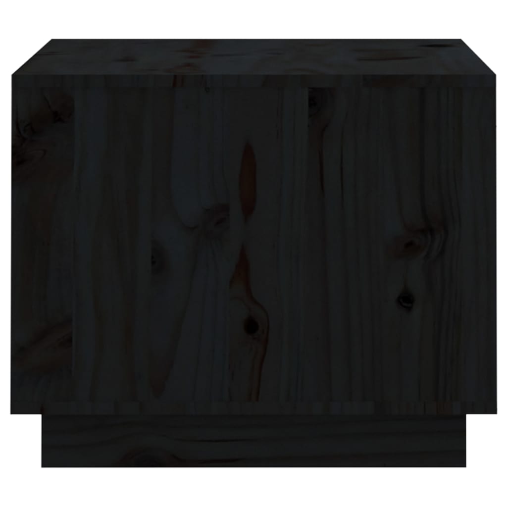 vidaXL Table basse Noir 120x50x40,5 cm Bois massif de pin