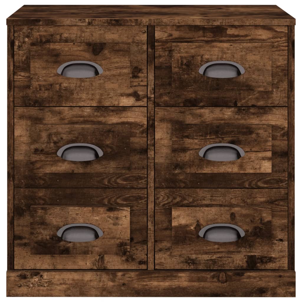 vidaXL Buffet chêne fumé 70x35,5x67,5 cm bois d'ingénierie