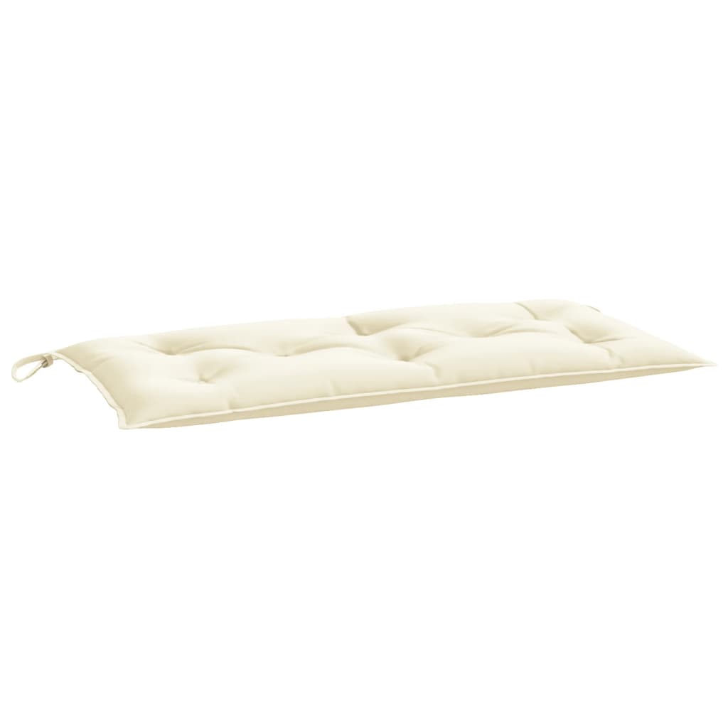 vidaXL Coussin de banc de jardin blanc crème 100x50x7 cm tissu oxford