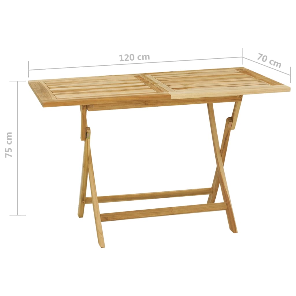 vidaXL Mobilier à dîner d'extérieur 5 pcs Bois de teck massif