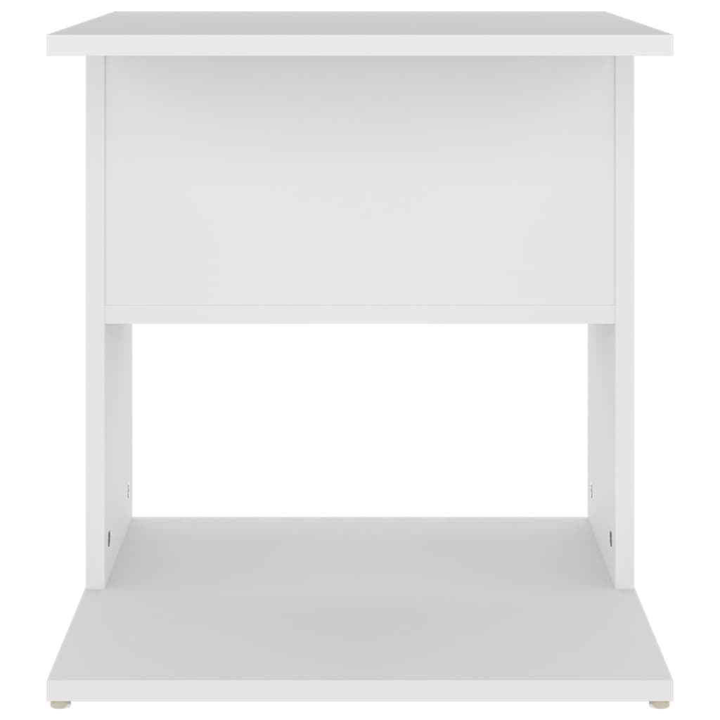vidaXL Table d'appoint Blanc 45x45x48 cm Aggloméré