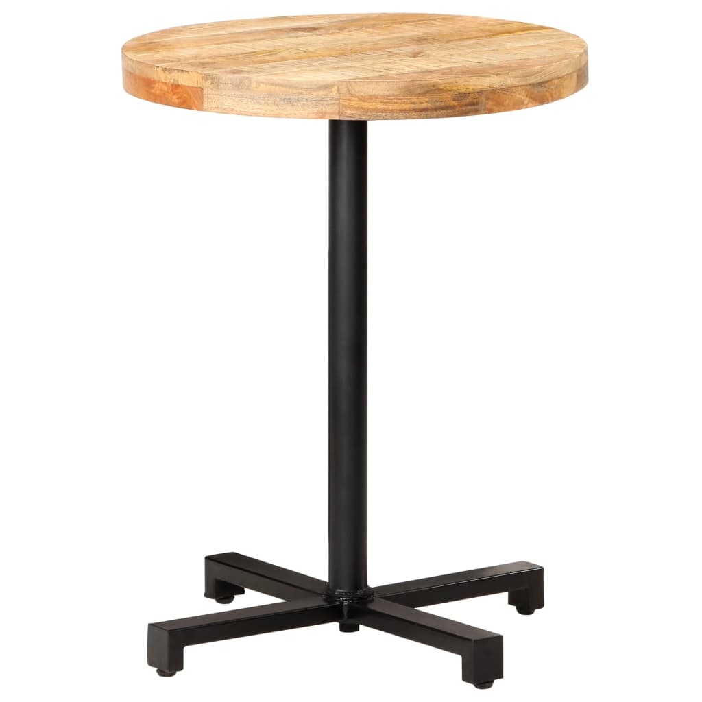 vidaXL Table de bistro Ronde Ø60x75 cm Bois de manguier brut