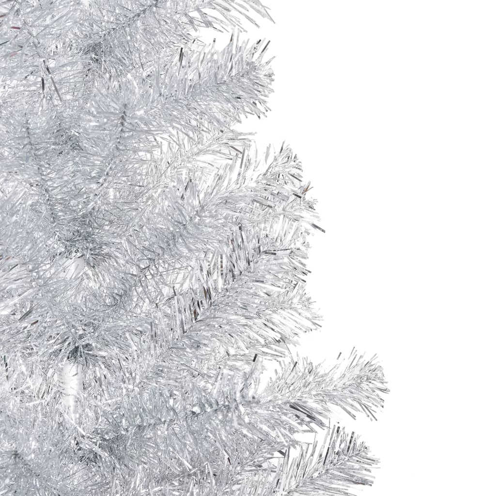 vidaXL Arbre de Noël artificiel pré-éclairé/boules argenté 180 cm PET