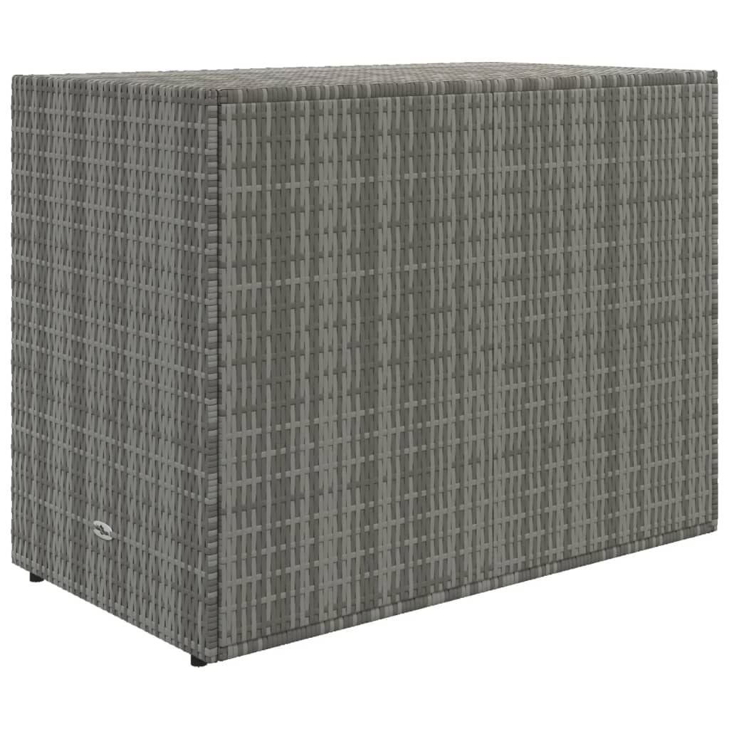 vidaXL Armoire de rangement jardin Gris 100x55,5x80 cm Résine tressée