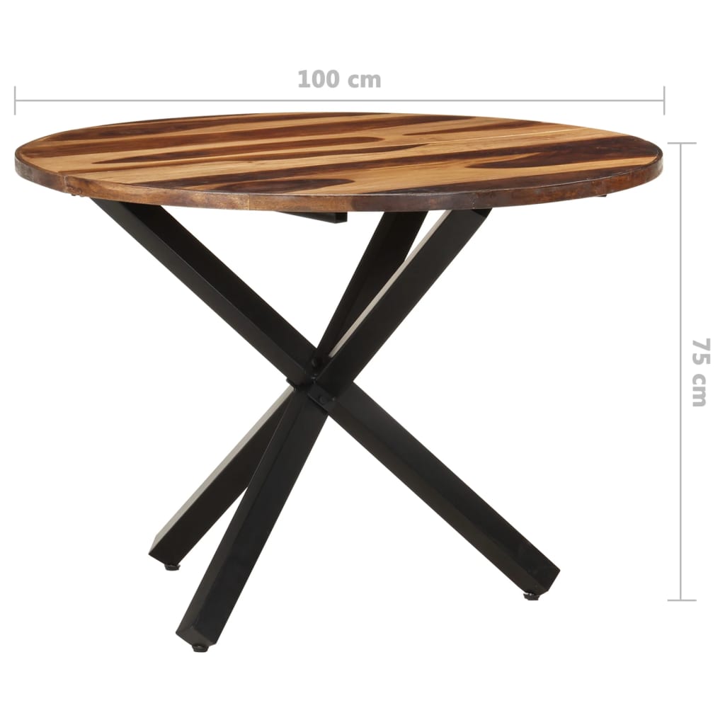vidaXL Table de salle à manger 100x100x75 cm Bois d'acacia