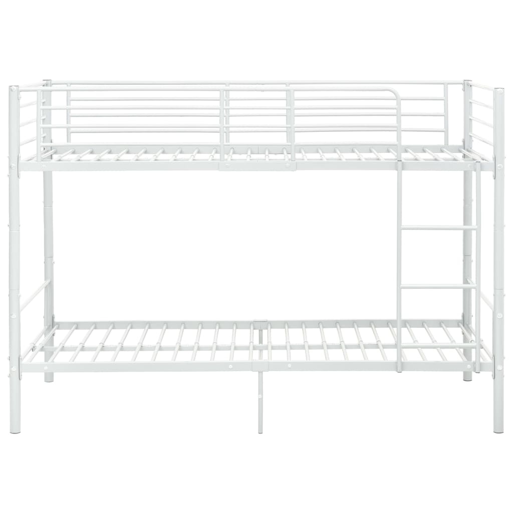 vidaXL Lit superposé sans matelas blanc métal 90x200 cm