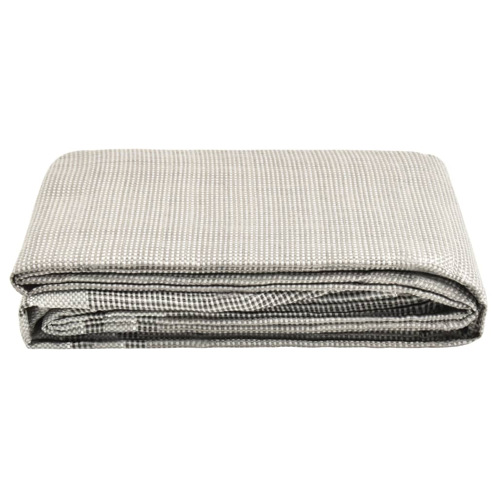 vidaXL Tapis de tente 250x250 cm Gris foncé