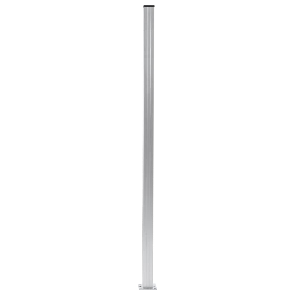 vidaXL Poteaux de clôture 3 pcs Aluminium 185 cm