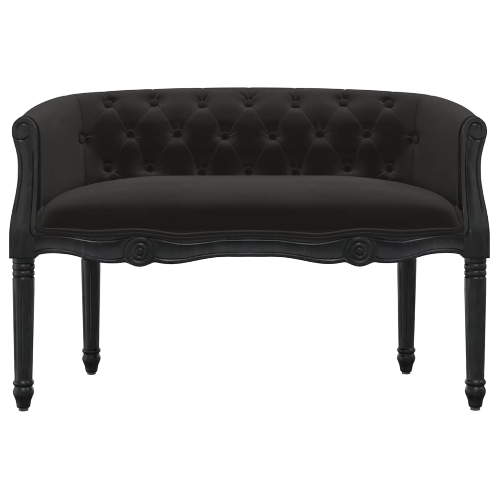 vidaXL Banc Noir 98x56x69 cm Velours